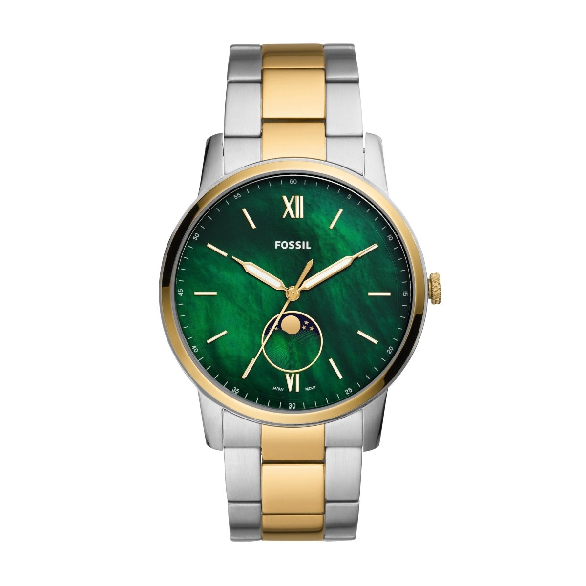 Fossil The Minimalist Moonphase Three-Hand Two-Tone Stainless Steel Watch - FS5572 | Time Watch Specialists