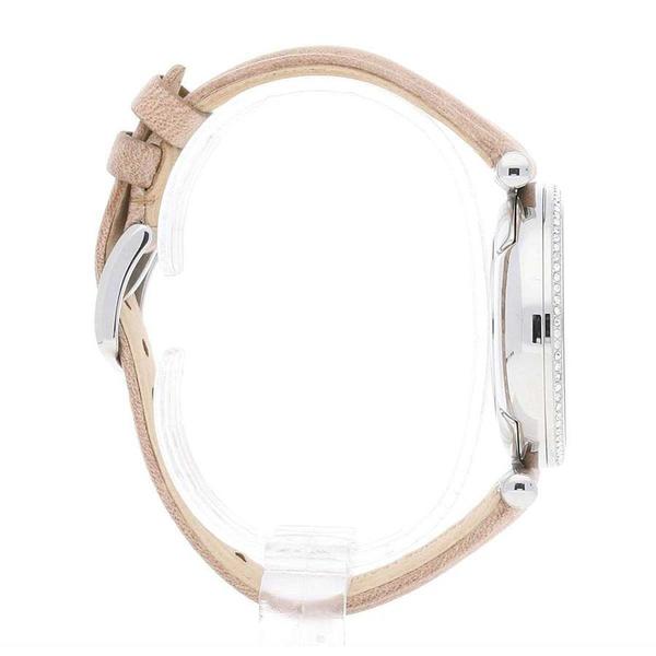 Fossil Women's Carlie Silver Round Leather Watch - ES4343E | Time Watch Specialists
