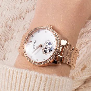 GUESS Rose Gold Tone Stainless Steel Woman's Watch | GW0380L3 | Time Watch Specialists