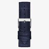 GUESS Silver Tone Case Navy Genuine Leather Woman's Watch | GW0309L1 | Time Watch Specialists