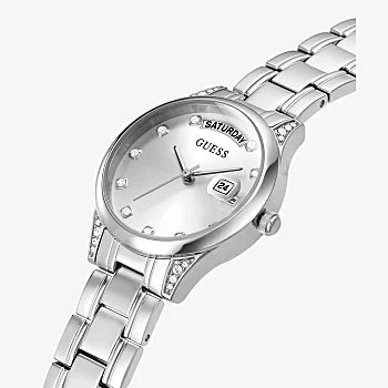 GUESS Silver Tone Stainless Steel 316L Woman's Watch | GW0385L1 | Time Watch Specialists