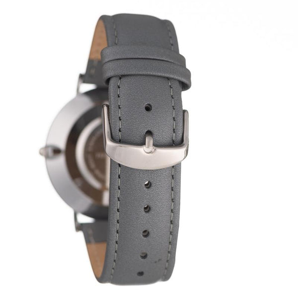 Hallmark Black Dial Watch Grey Leather Men's Watch | HL2048S