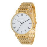 Hallmark MensGold Mesh White Dial Watch | Time Watch Specialists