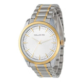 Hallmark MensTwo-Tone Metal Strap White Dial Watch | Time Watch Specialists
