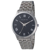 Hallmark Silver Bracelet Black Dial Men's Watch | HF1472B | Time Watch Specialists