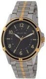 Hallmark Two-Tone Bracelet With Black Dial Men's Watch | HD1370B | Time Watch Specialists
