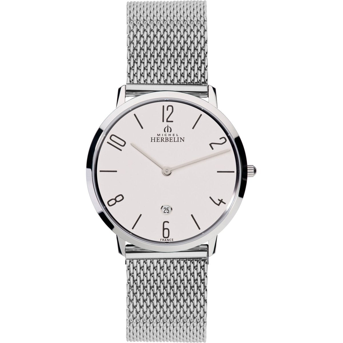 HERBELIN City Silver Dial and Black Steel Bracelet 30mm Women's Watch | 19515/21B | TIME Watches