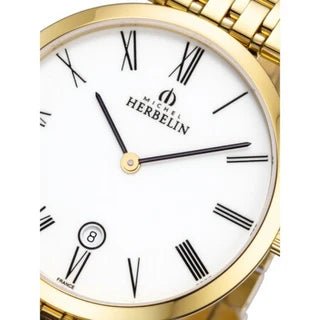 HERBELIN Equinoxe Gold Dial and Gold Steel Bracelet 36mm Men's Watch | 414/BP01 | TIME Watches