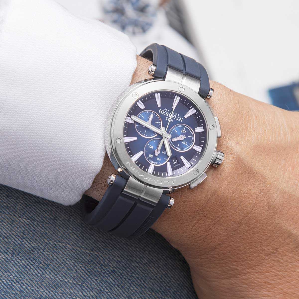 Herbelin Newport Chronograph Men's Watch | 37688/35CB | Time Watch Specialists