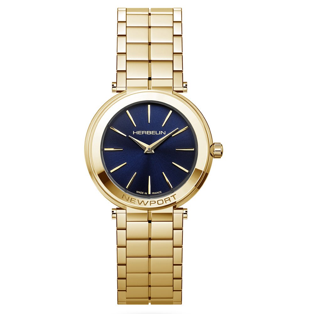 Herbelin Newport Slim Gold Women's Watch 16922/BP15 | Time Watch Specialists