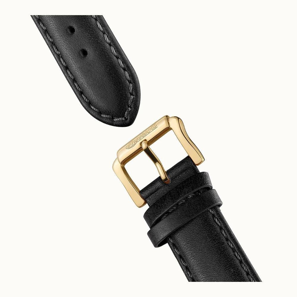 Ingersoll The Hollywood Automatic Rose Gold Black Leather Strap Men's Watch - I09601 | Time Watch Specialists