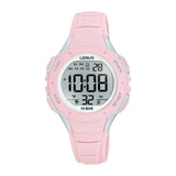 Lorus Digital Pink Silicone Strap Woman's Watch | R2367PX9 | Time Watch Specialists