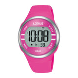 Lorus Digital Pink Silicone Woman's Watch | R2343NX9 | Time Watch Specialists