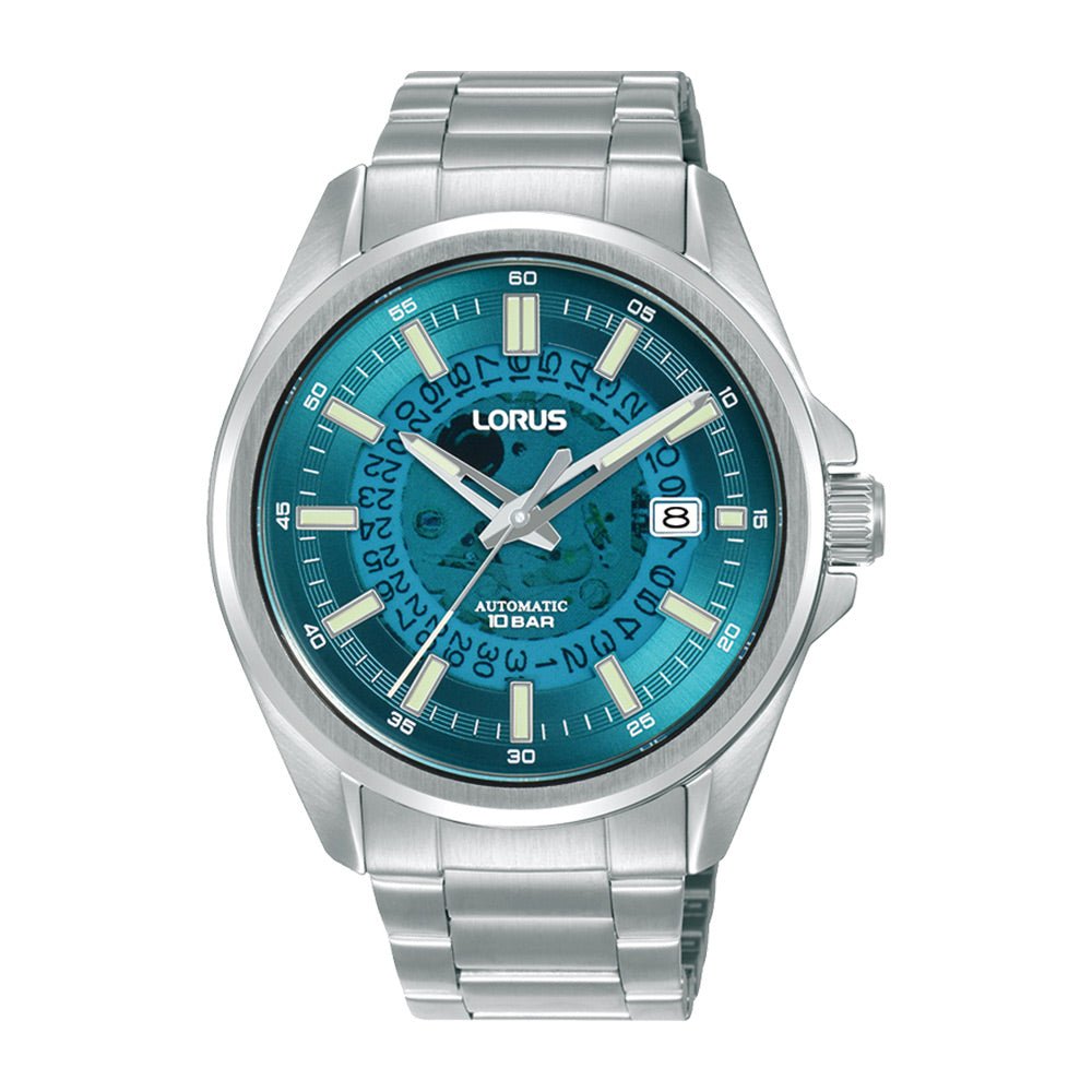 Lorus Stainless Steel Automatic Lake Blue Dial Men's Watch | RU405AX9 | Time Watch Specialists