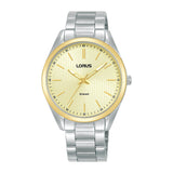 Lorus Stainless Steel Light Champagne Sunray Dial Woman's Watch | RG214WX9 | Time Watch Specialists
