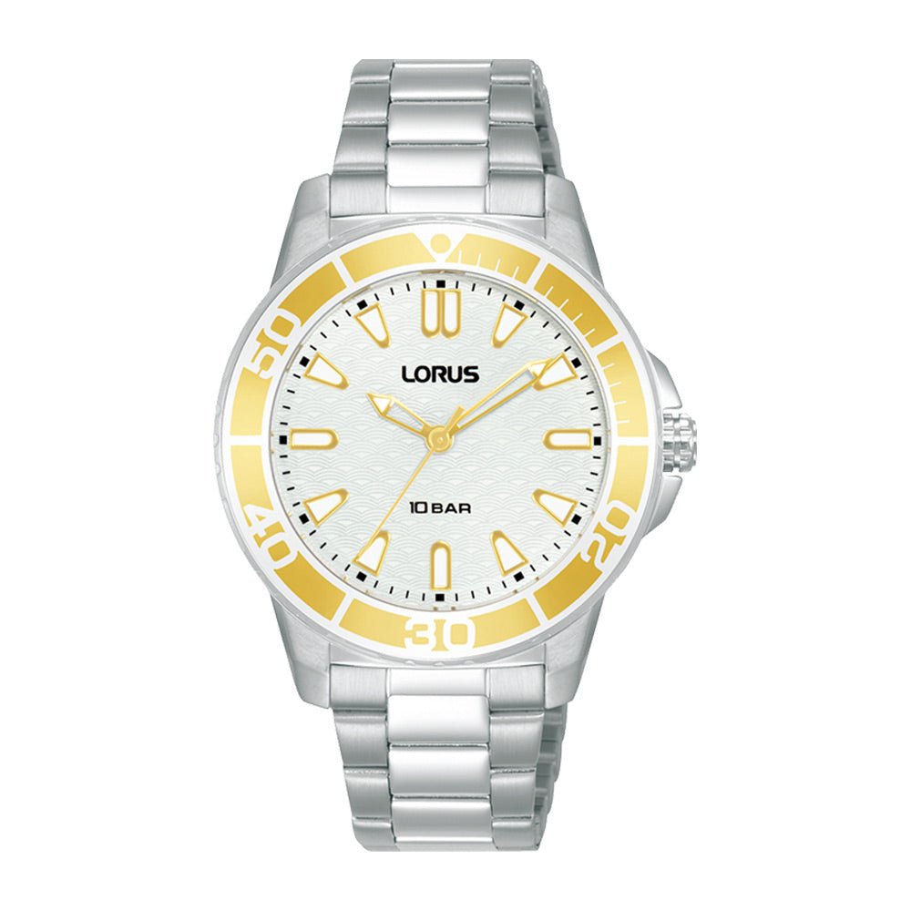 Lorus Stainless Steel White Dial Woman's Watch | RG255VX9 | Time Watch Specialists