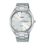Lorus Stainless Steel White Sunray Dial Men's Watch | RH371AX9 | Time Watch Specialists