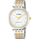 Lorus Two Tone White Sunray Women's Watch | RRS43UX9 | Time Watch Specialists