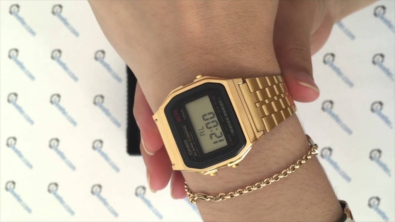 CASIO Digital Vintage Gold Stainless Steel Unisex Watch | A159WGEA-1DF