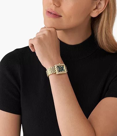 Buy Michael Kors Emery Three Hand Gold Tone Stainless Steel