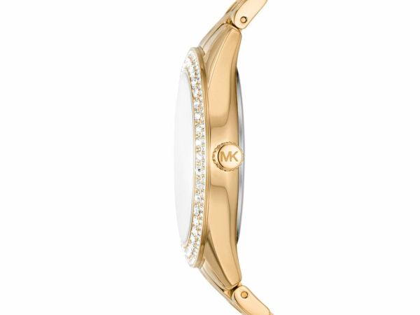 Michael Kors Harlowe Three-Hand Gold-Tone Stainless Steel Woman's Watch | MK4709 | Time Watch Specialists