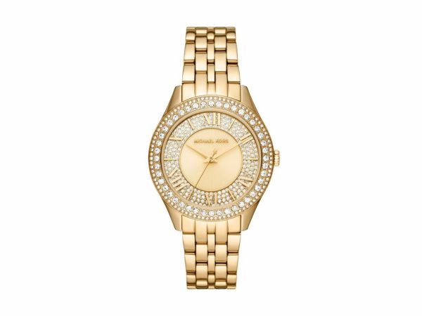 Michael Kors Harlowe Three-Hand Gold-Tone Stainless Steel Woman's Watch | MK4709 | Time Watch Specialists