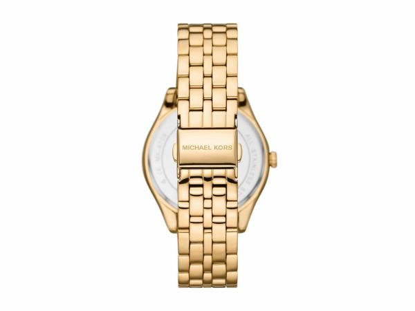 Michael Kors Harlowe Three-Hand Gold-Tone Stainless Steel Woman's Watch | MK4709 | Time Watch Specialists