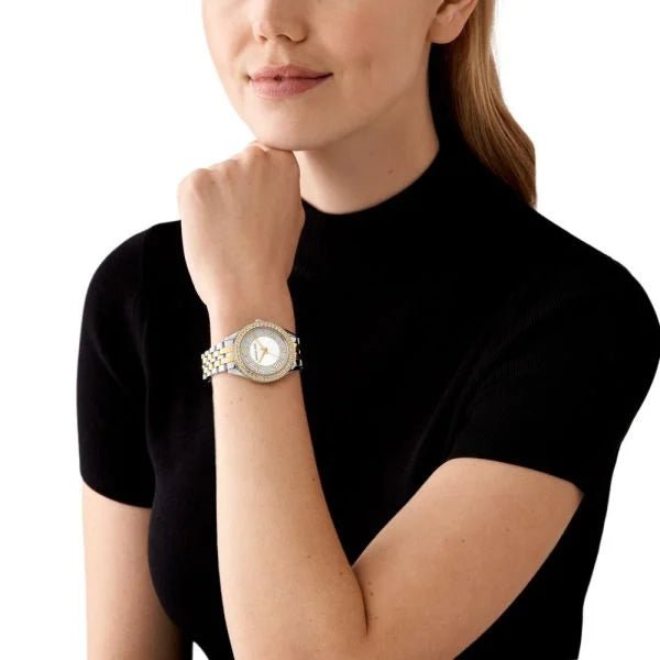 Michael Kors Harlowe Three-Hand Two-Tone Stainless Steel Woman's Watch | MK4811