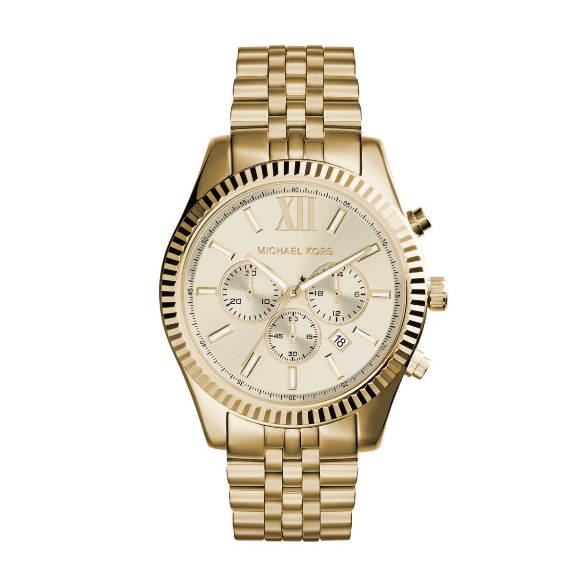 Michael Kors Lexington Gold Round Stainless Steel Men's Watch - MK8281 | Time Watch Specialists