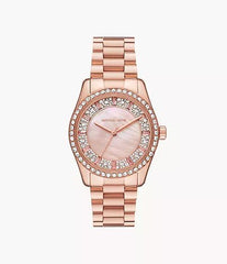 Buy Michael Kors Lexington Three Hand Rose Gold Tone Stainless