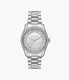 Buy Michael Kors Lexington Three-Hand Stainless Steel Woman's Watch ...