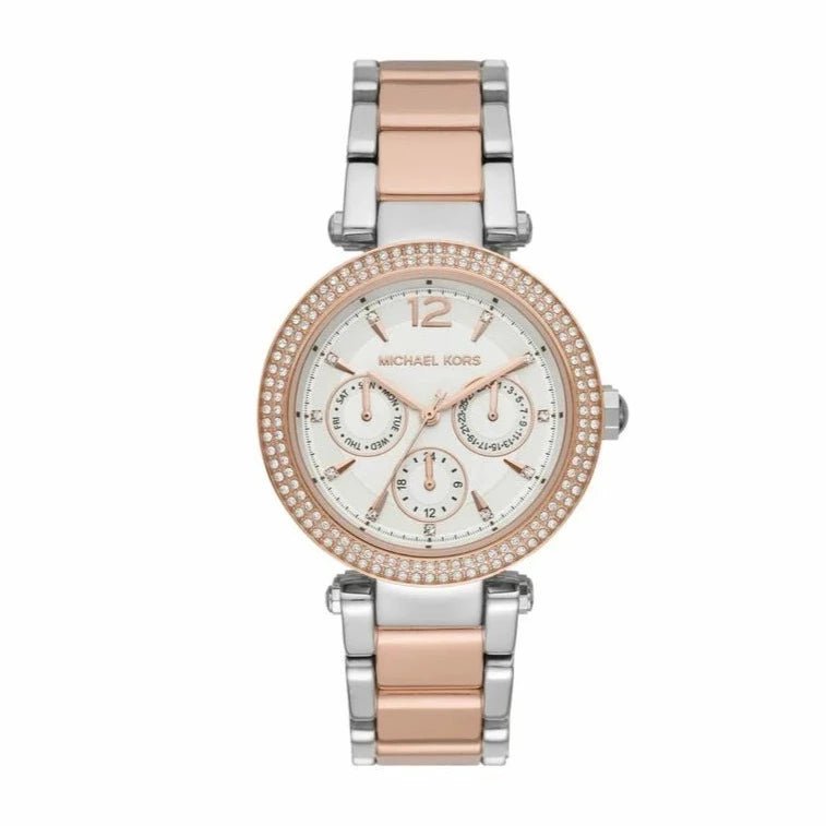 Michael Kors Parker Multifunction Two-Tone Steel Woman's Watch | MK6301 | Time Watch Specialists