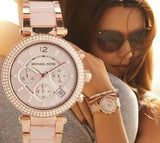 Michael Kors Parker Rose Gold Round Mixed Women's Watch - MK5896 | Time Watch Specialists