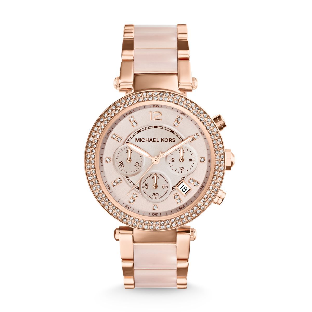 Michael Kors Parker Rose Gold Dial & Rose Gold Stainless Steel 39mm Women's Watch | MK5896 | TIME Watches