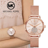 Michael Kors Portia Rose Gold Round Stainless Steel Women's Watch - MK3845 | Time Watch Specialists