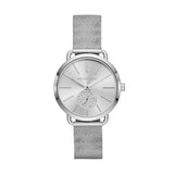 Michael Kors Portia Silver Round Stainless Steel Women's Watch - MK3843 | Time Watch Specialists