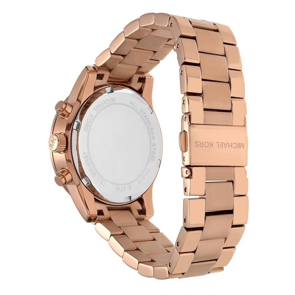 Michael Kors Ritz Rose Gold Round Stainless Steel Women's Watch - MK6357 | Time Watch Specialists