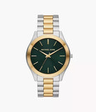 Michael Kors Slim Runway Three-Hand Two-Tone Stainless Steel Men's Watch| MK9149 | Time Watch Specialists