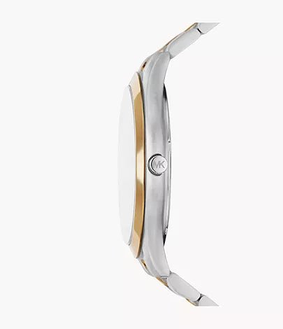 Buy Michael Kors Slim Runway Three Hand Two Tone Stainless Steel