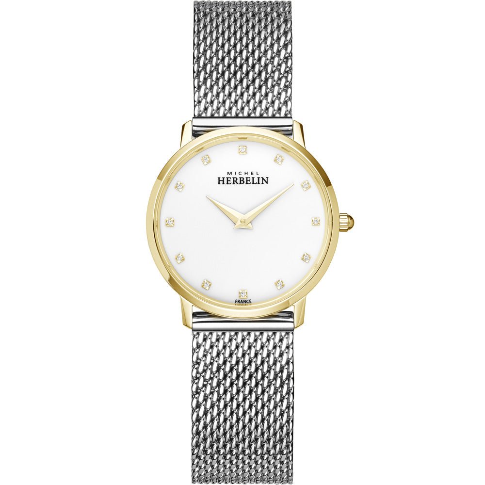 HERBELIN City White Dial and White Steel Bracelet 30mm Women's Watch | 16915/P51B | TIME Watches