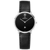 Michel Herbelin City Black Leather Women's Watch - 19515/04 | Time Watch Specialists
