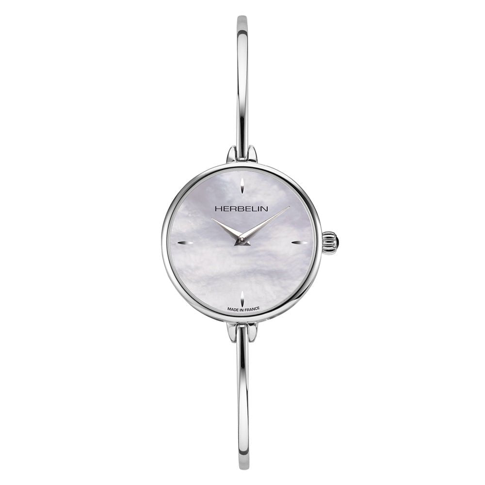 Michel Herbelin FIL Mother of Pearl Dial Bangle Women's Watch - 17206/B19 | Time Watch Specialists