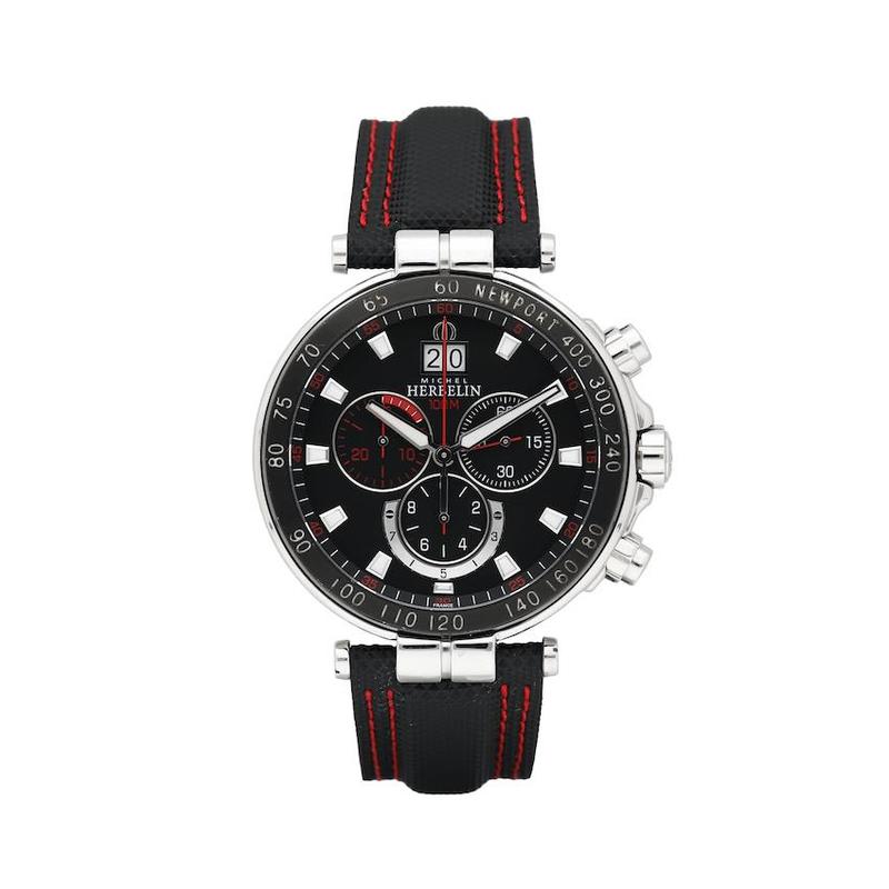 HERBELIN Newport Black Dial and Black Leather Men's Watch | 36656/AN44 | TIME Watches