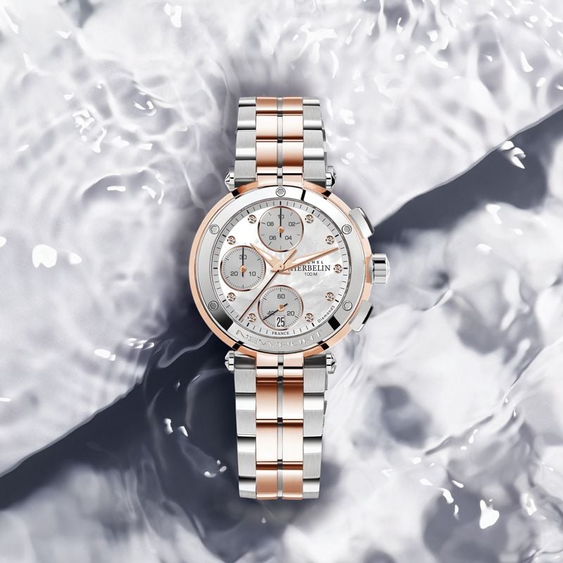 Michel Herbelin Newport Chronograph Women's Watch 35688/BTR89 | Time Watch Specialists