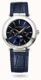 Michel Herbelin Newport Slim Moonphase Leather Strap Men's Watch - 12722/T15BL | Time Watch Specialists
