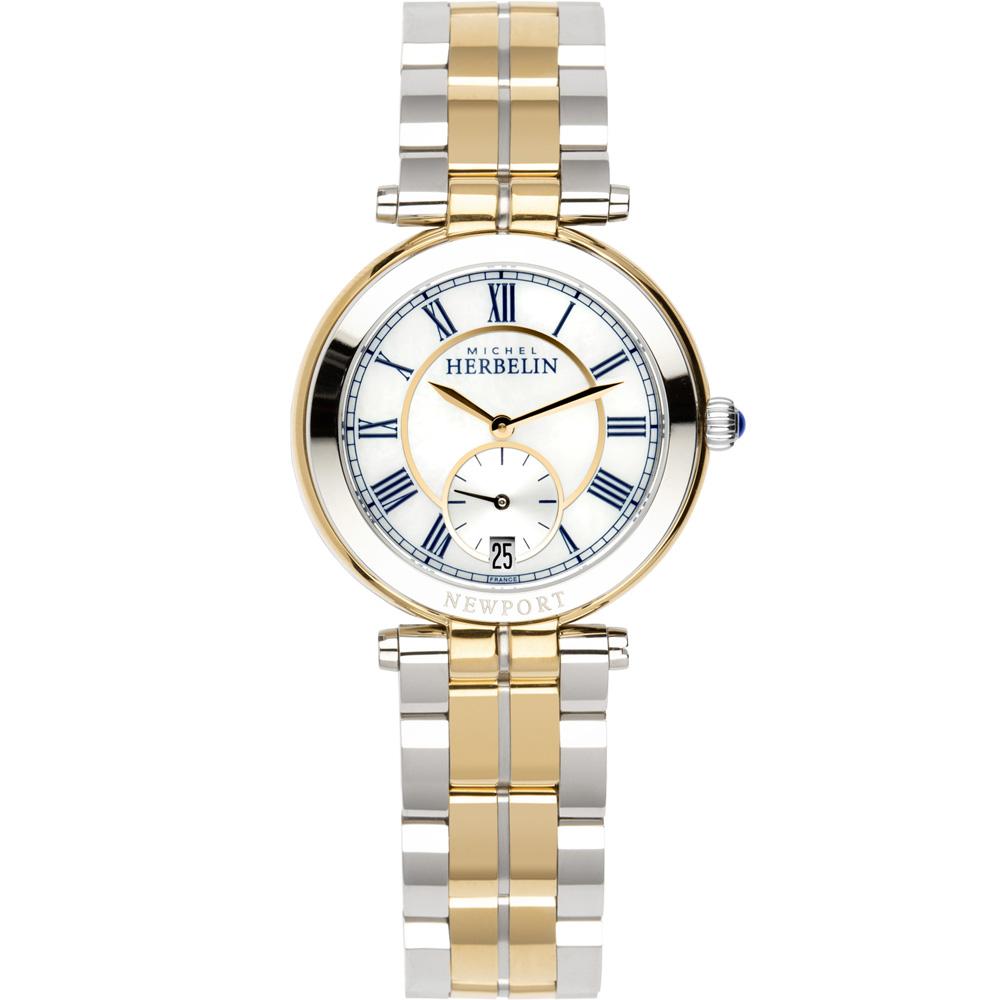 Michel Herbelin Newport Two Tone Rose Gold Women's Watch - 18384/BTR29 | Time Watch Specialists