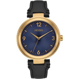 Nixon 'Chameleon' Black Gold & Navy Quartz Leather Women's Watch | A9922356-00 | Time Watch Specialists