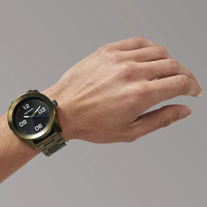 Buy NIXON Champagne Black Corporal Stainless Steel Men s Watch A3465163 00 Time Watch Specialists