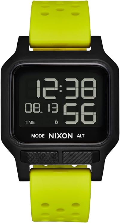Nixon Heat Digital Black Square Dial Unisex Watch | A13205154-00 | Time Watch Specialists