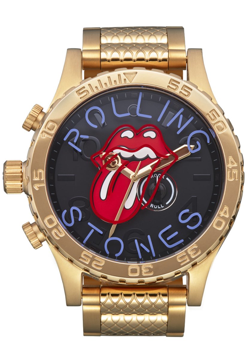 NIXON Rolling Stones 51-30 Gold/Black Men's Watch - A1355513-00 | Time Watch Specialists